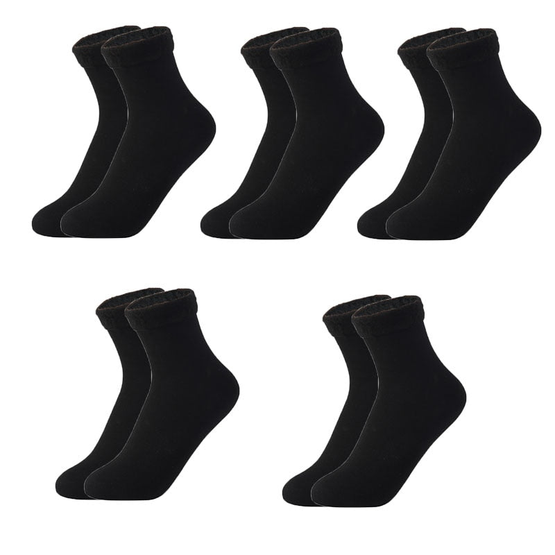 5 Pares de Meias Térmicas de Veludo Cashmere