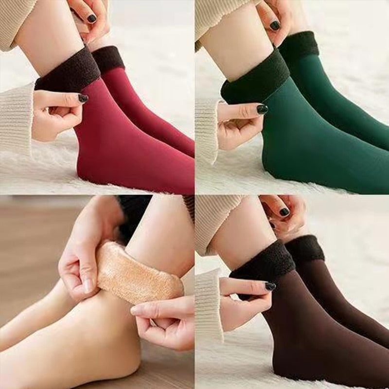 5 Pares de Meias Térmicas de Veludo Cashmere